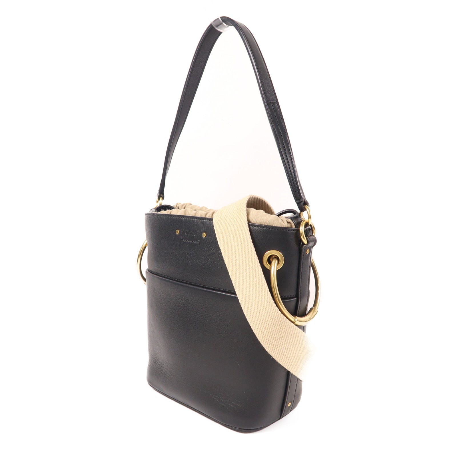 Chloe 牛皮皮革Shoulder Bag金扣肩背袋