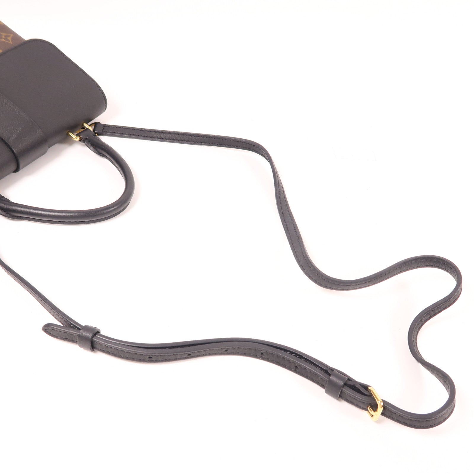 LOUIS VUITTON Monogram Locky BB金扣手挽肩背兩用袋棕色/黑色