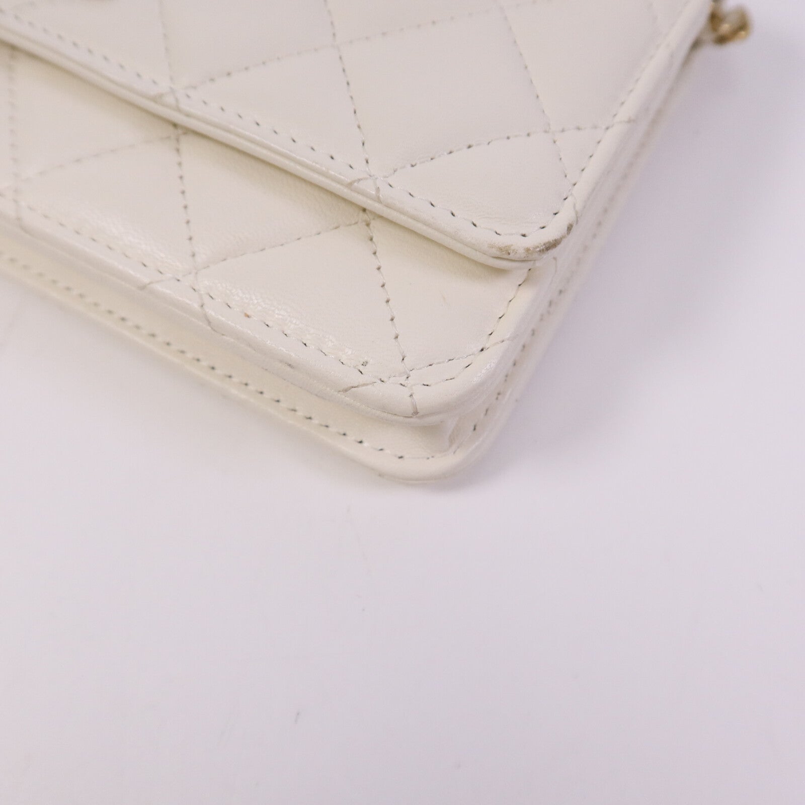 CHANEL 羊皮皮革Wallet On Chain金扣鏈帶肩背袋