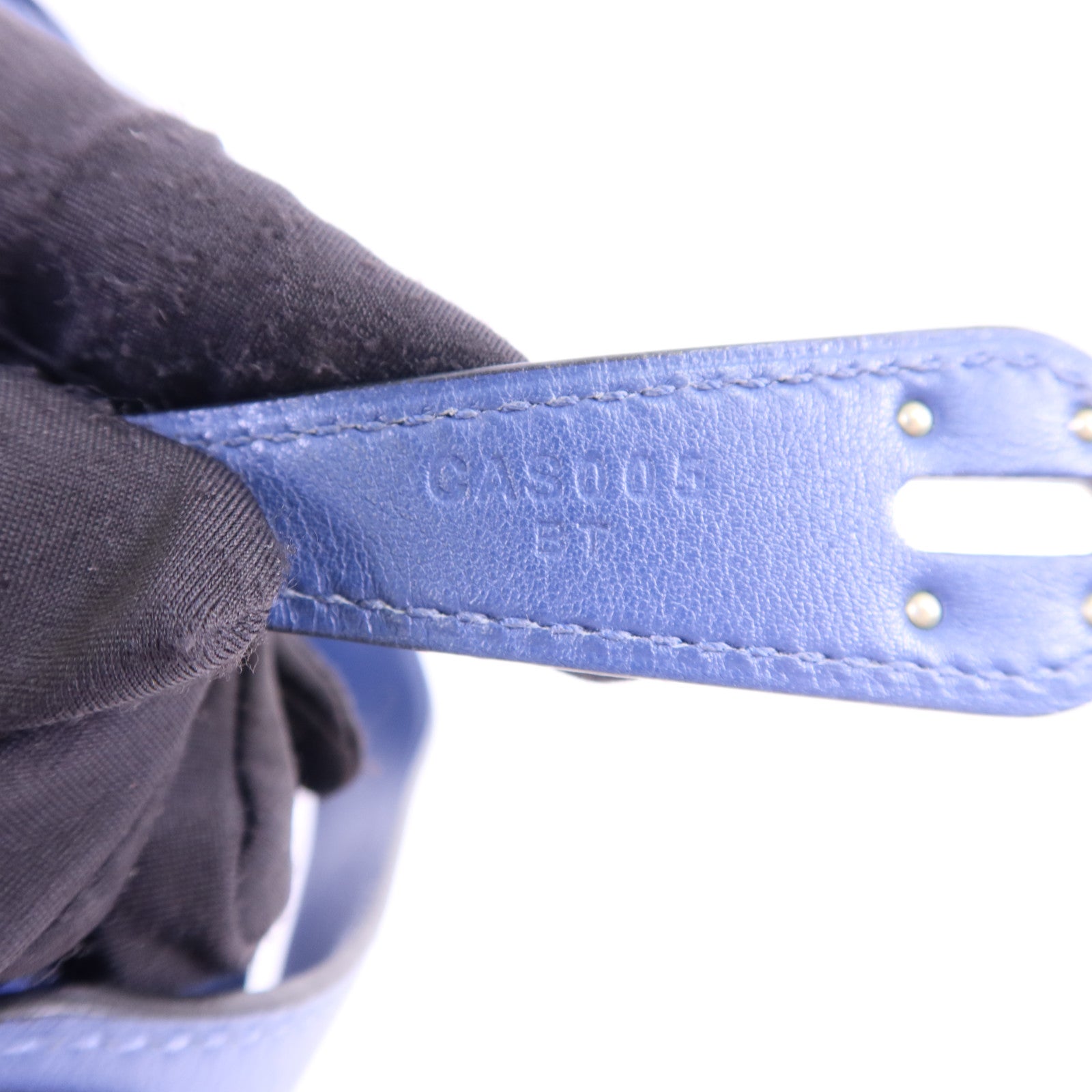 HERMES Swift皮革Lindy 26銀扣手挽肩背兩用袋Bleu Brighton