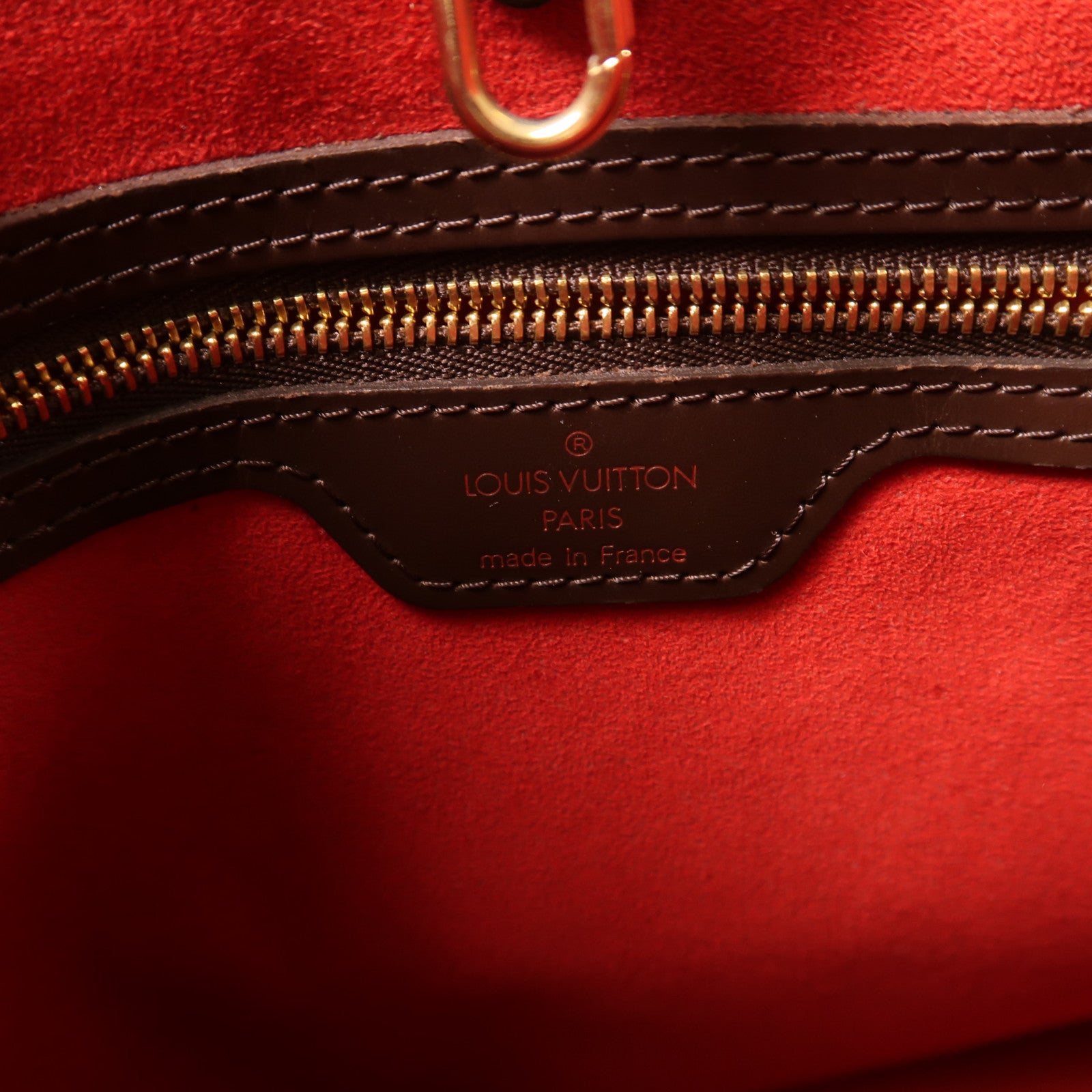 LOUIS VUITTON Damier Hampstead PM金扣肩背袋/手挽袋