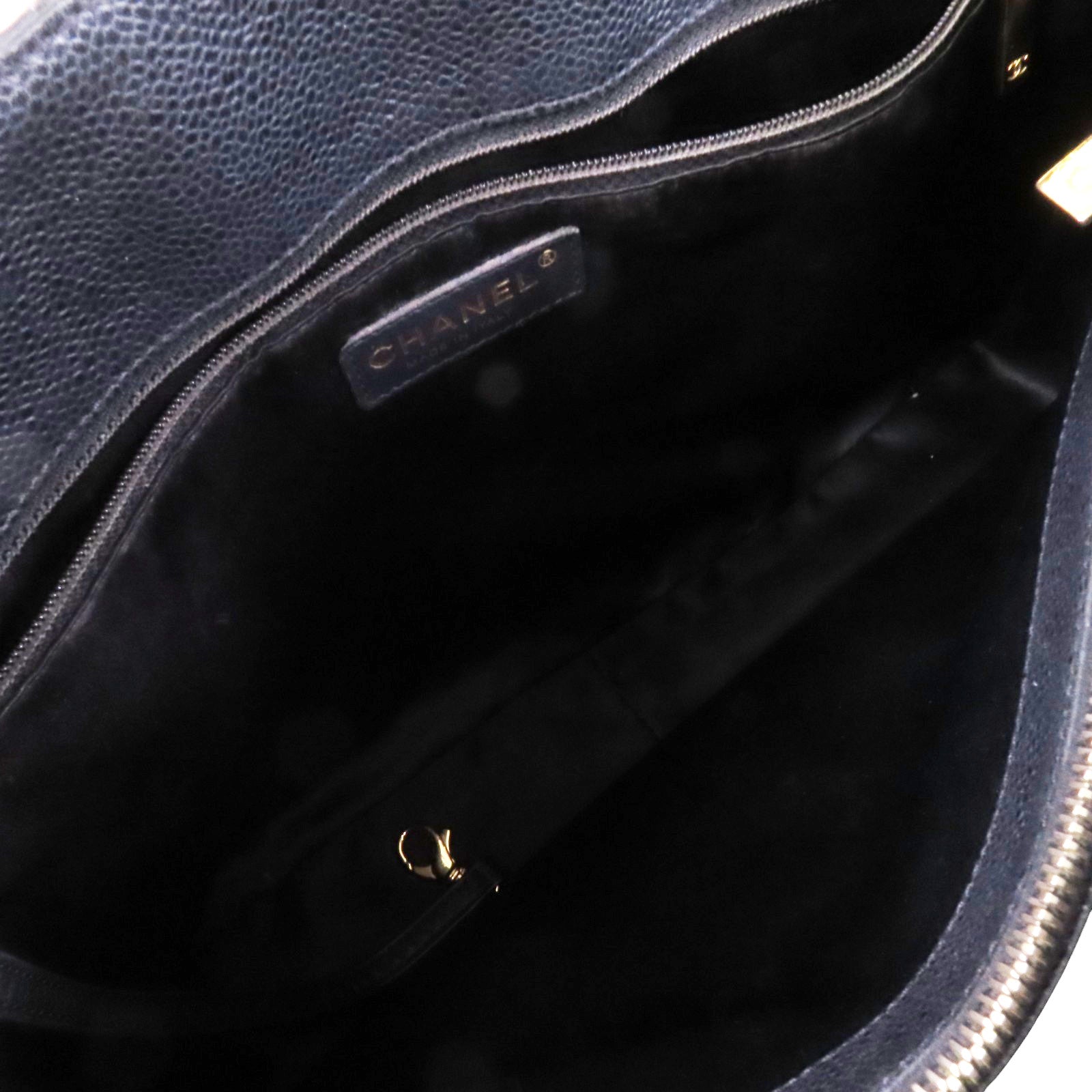 CHANEL 牛皮皮革GST金扣鏈帶肩背袋