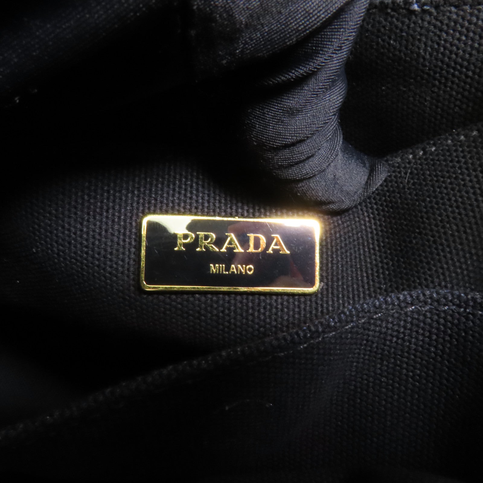 PRADA 帆布2 Way Shoulder Bag金扣手挽肩背兩用袋