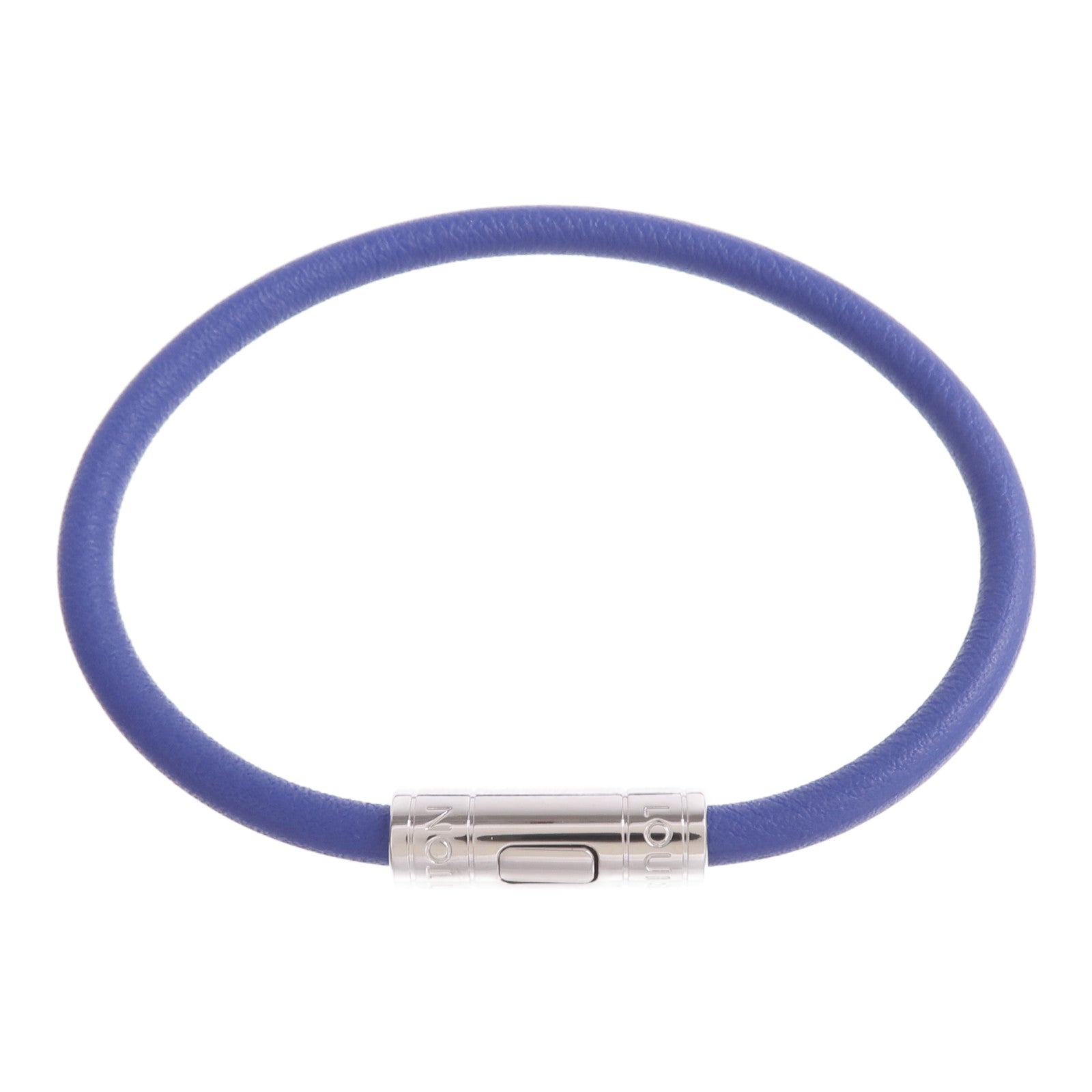 LOUIS VUITTON 皮革Keep It Bracelet銀扣手帶