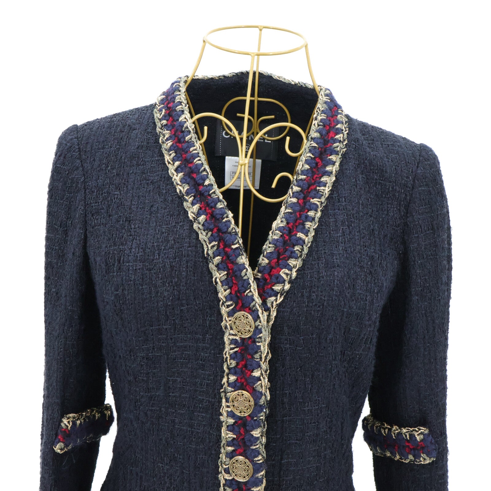 CHANEL Collarless Tweed Jacket外套