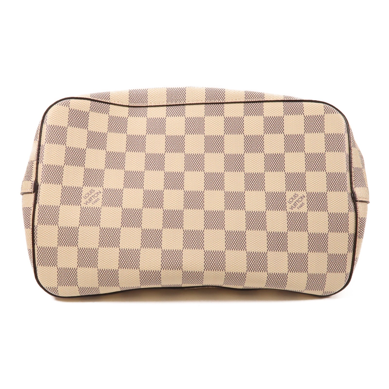 LOUIS VUITTON Damier Azur Neo Noe金扣肩背袋白色/粉紅色