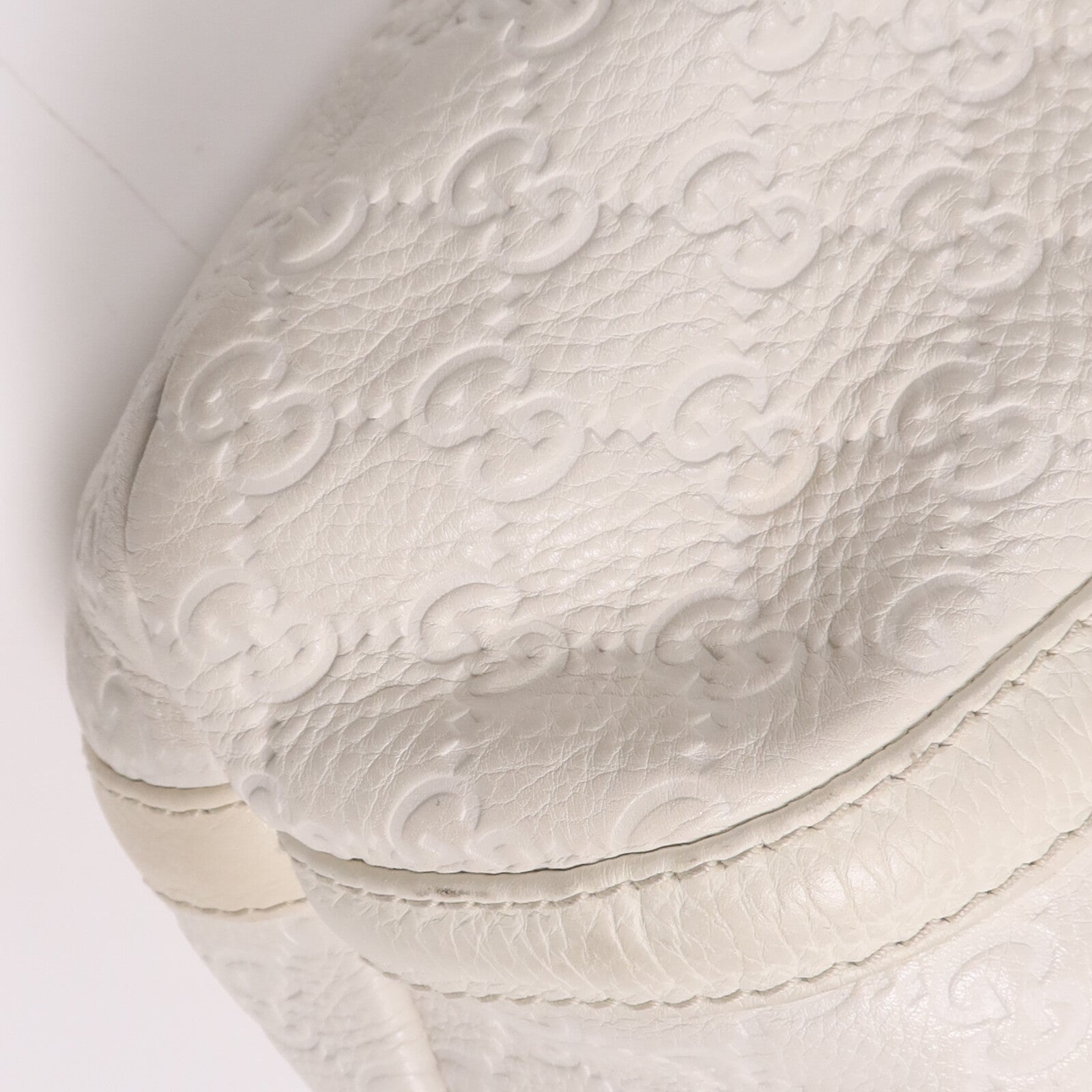 GUCCI 牛皮皮革Techro Horsebit Medium Hobo銀扣肩背袋