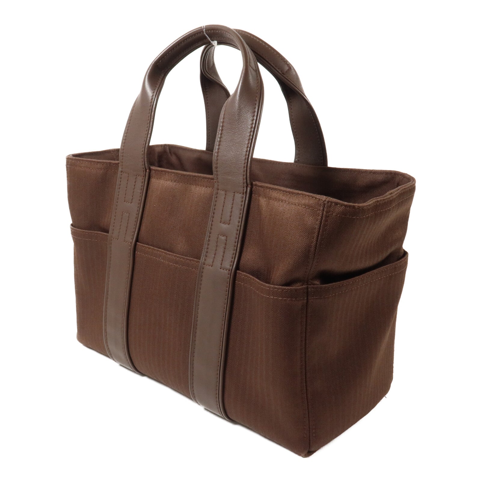 HERMES 帆布Acapulco PM Tote手挽袋Dark Brown