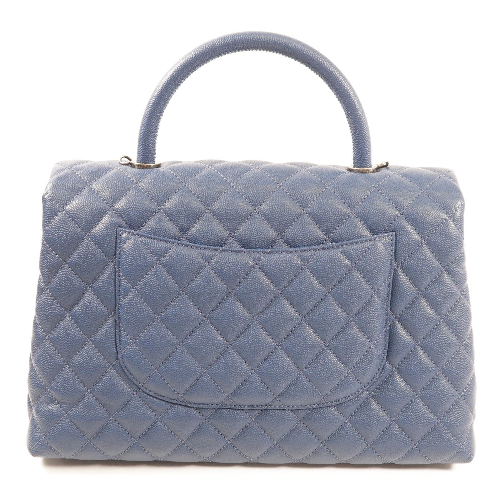 CHANEL 【激減優惠】牛皮皮革Coco Handle銀扣鏈帶手挽肩背兩用袋