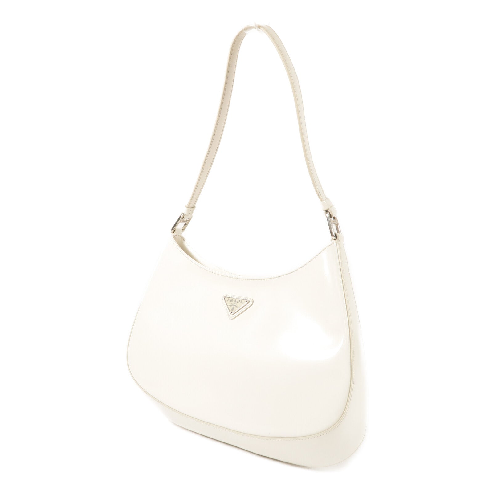 PRADA 牛皮皮革Cleo銀扣肩背袋