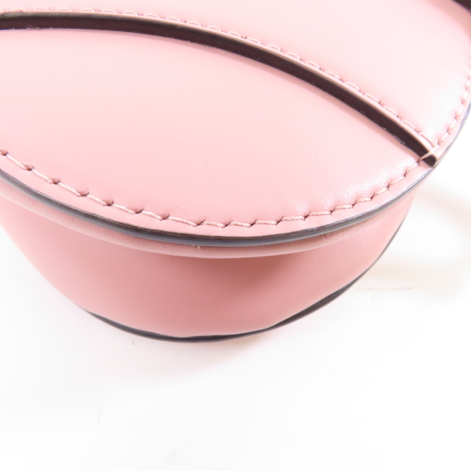Dior 牛皮皮革Mini Saddle Bag金扣手挽肩背兩用袋粉紅色