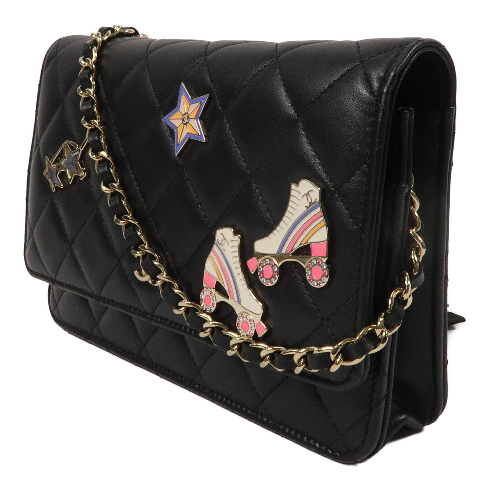CHANEL 羊皮皮革WOC Wallet On Chain鏈帶肩背袋