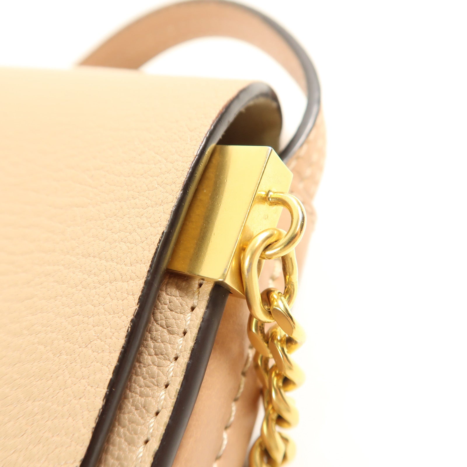 Chloe 牛皮皮革Shoulder Bag金扣肩背袋