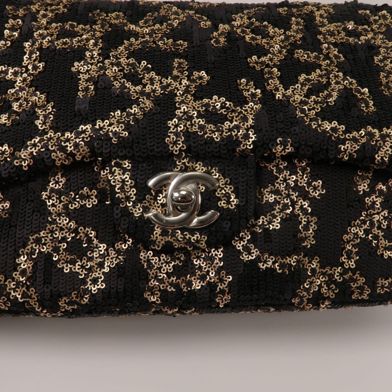 CHANEL 珠片Chain Shoulder鏈帶肩背袋