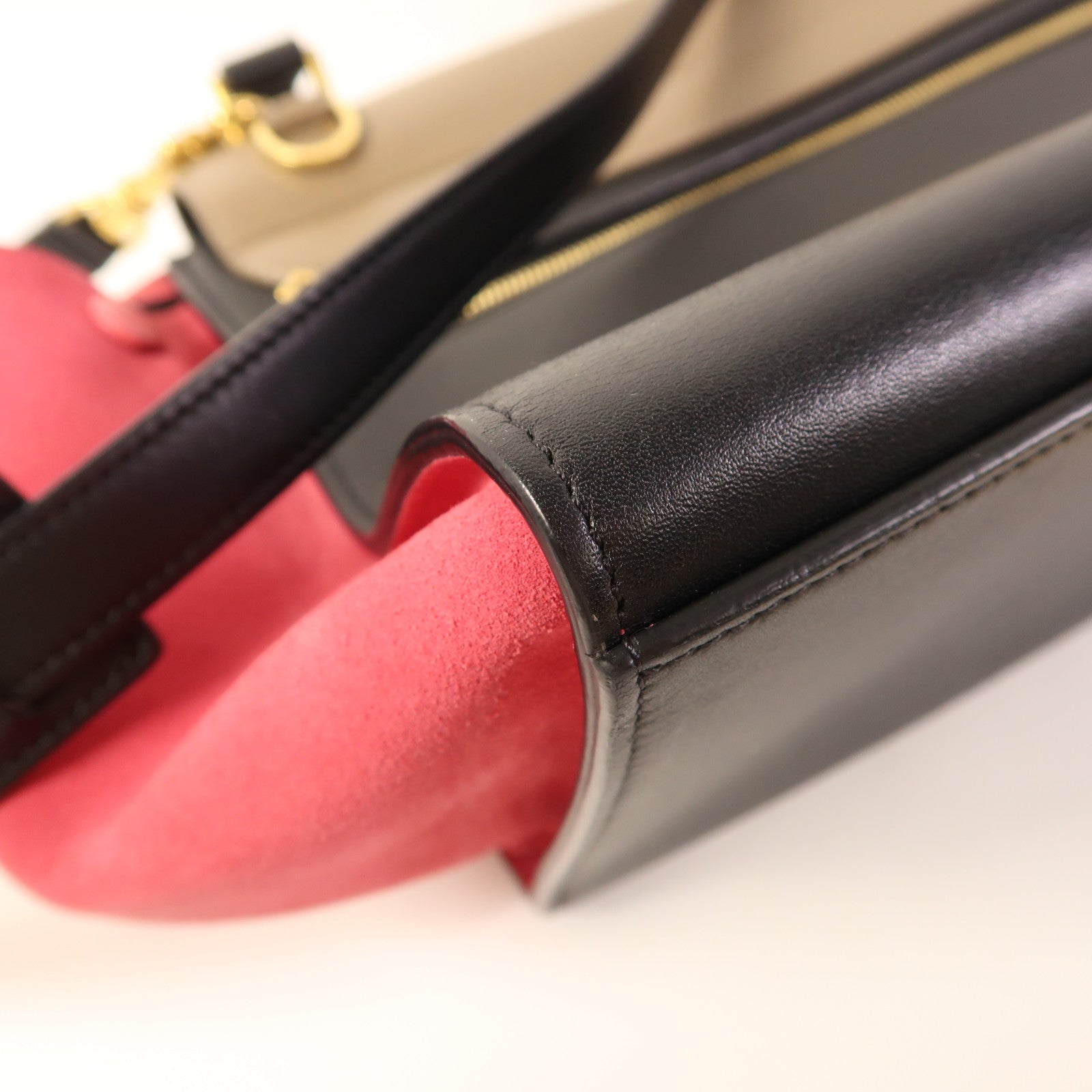 CELINE 牛皮皮革Trapeze金扣手挽肩背兩用袋