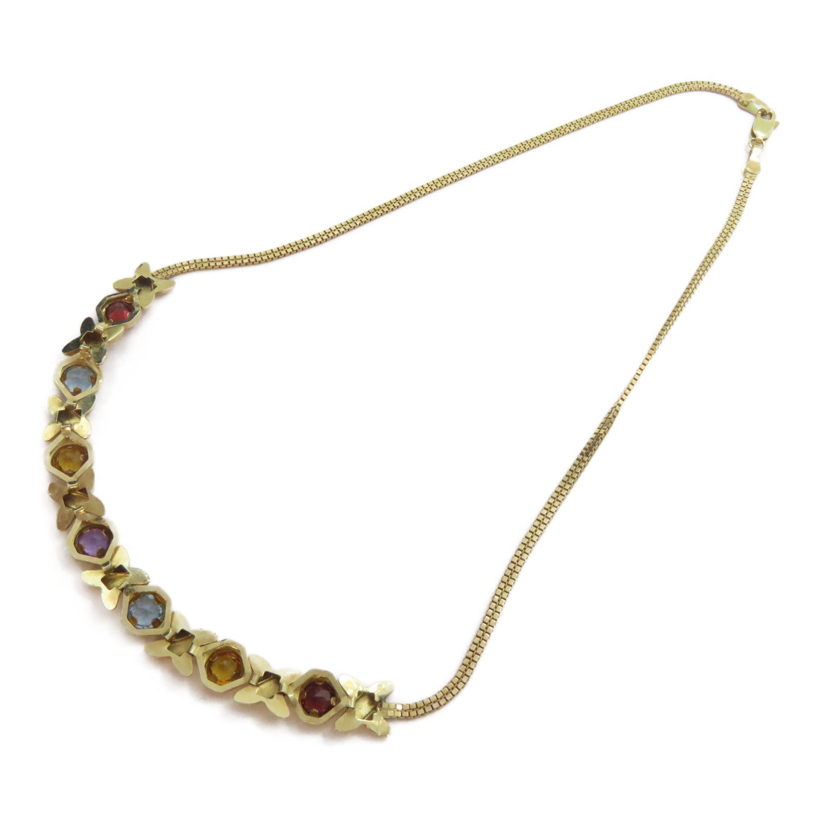 JEWELRY 14K黃金Color Stone Necklace彩色寶石項鍊