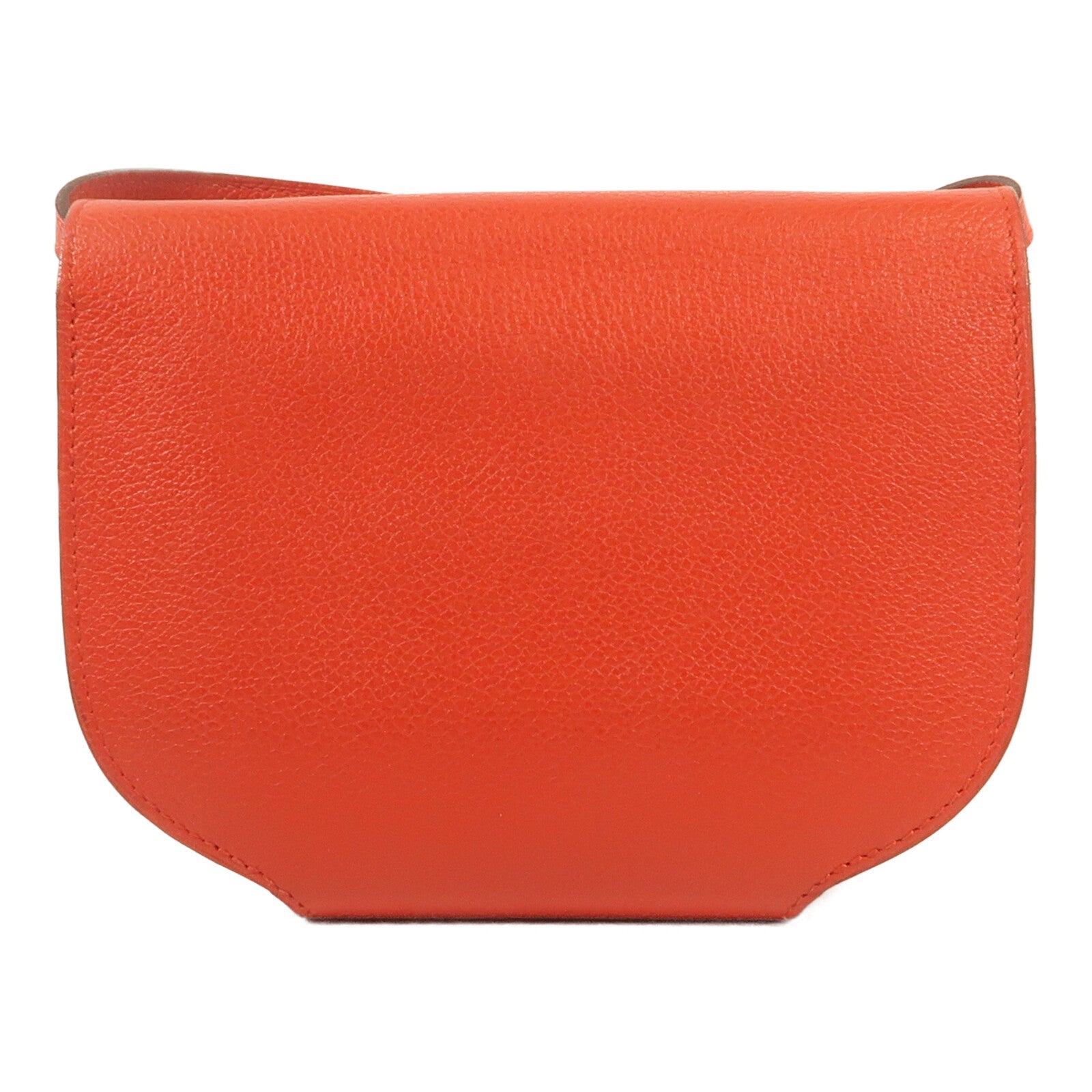 HERMES Evercolor皮革Mini Convoyeur金扣肩背袋Rouge Tomate
