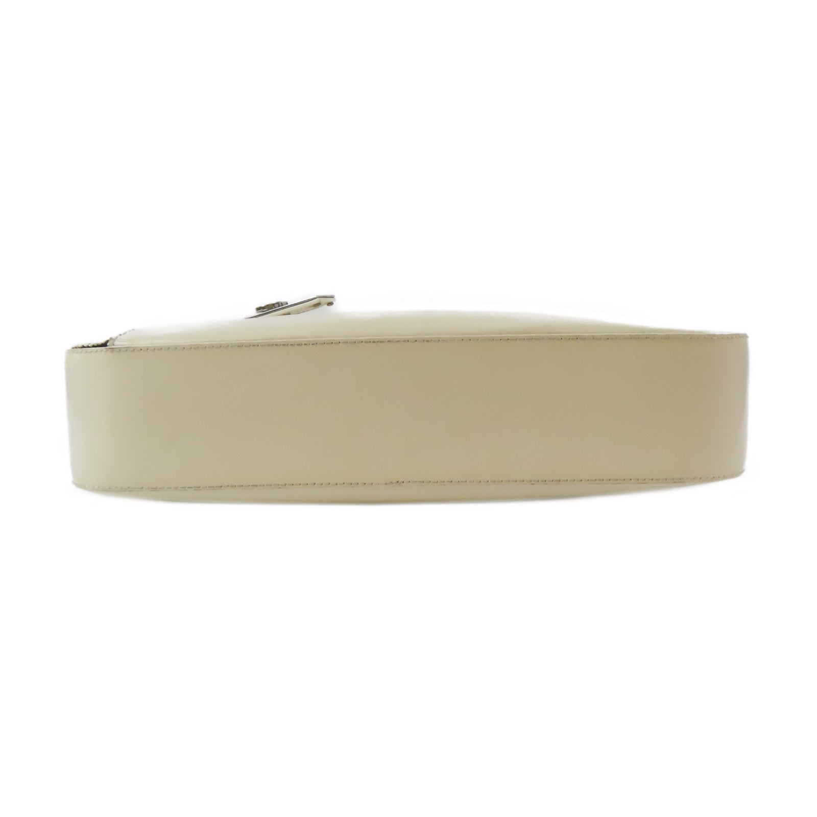 Salvatore Ferragamo 牛皮皮革Shoulder Bag銀扣手挽袋白色