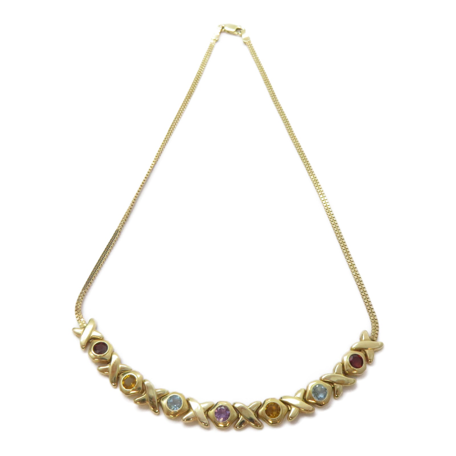 JEWELRY 14K黃金Color Stone Necklace彩色寶石項鍊