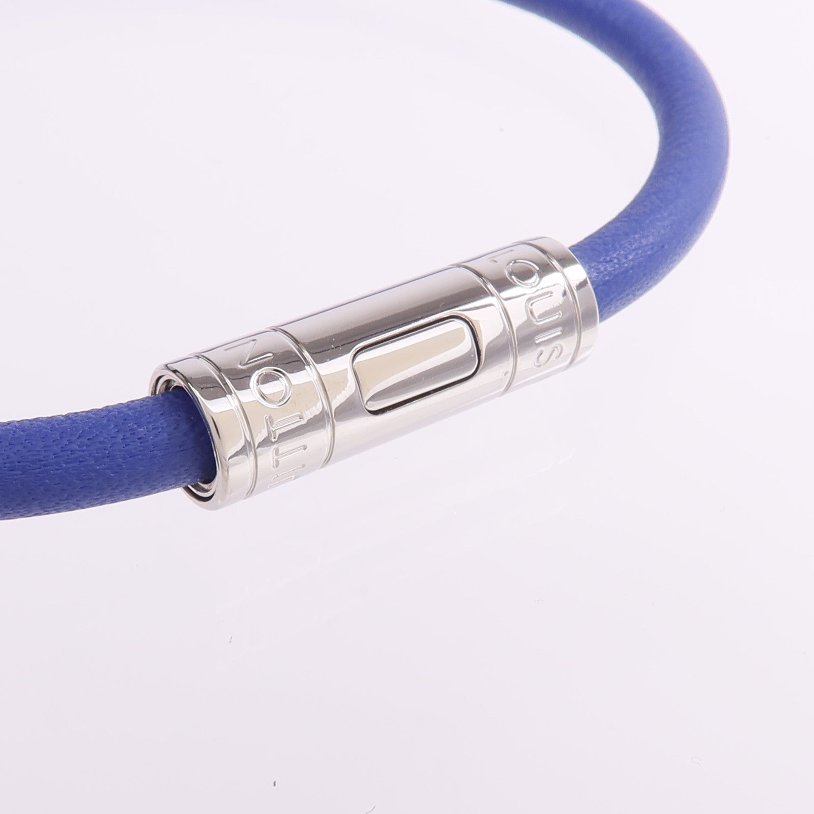 LOUIS VUITTON 皮革Keep It Bracelet銀扣手帶