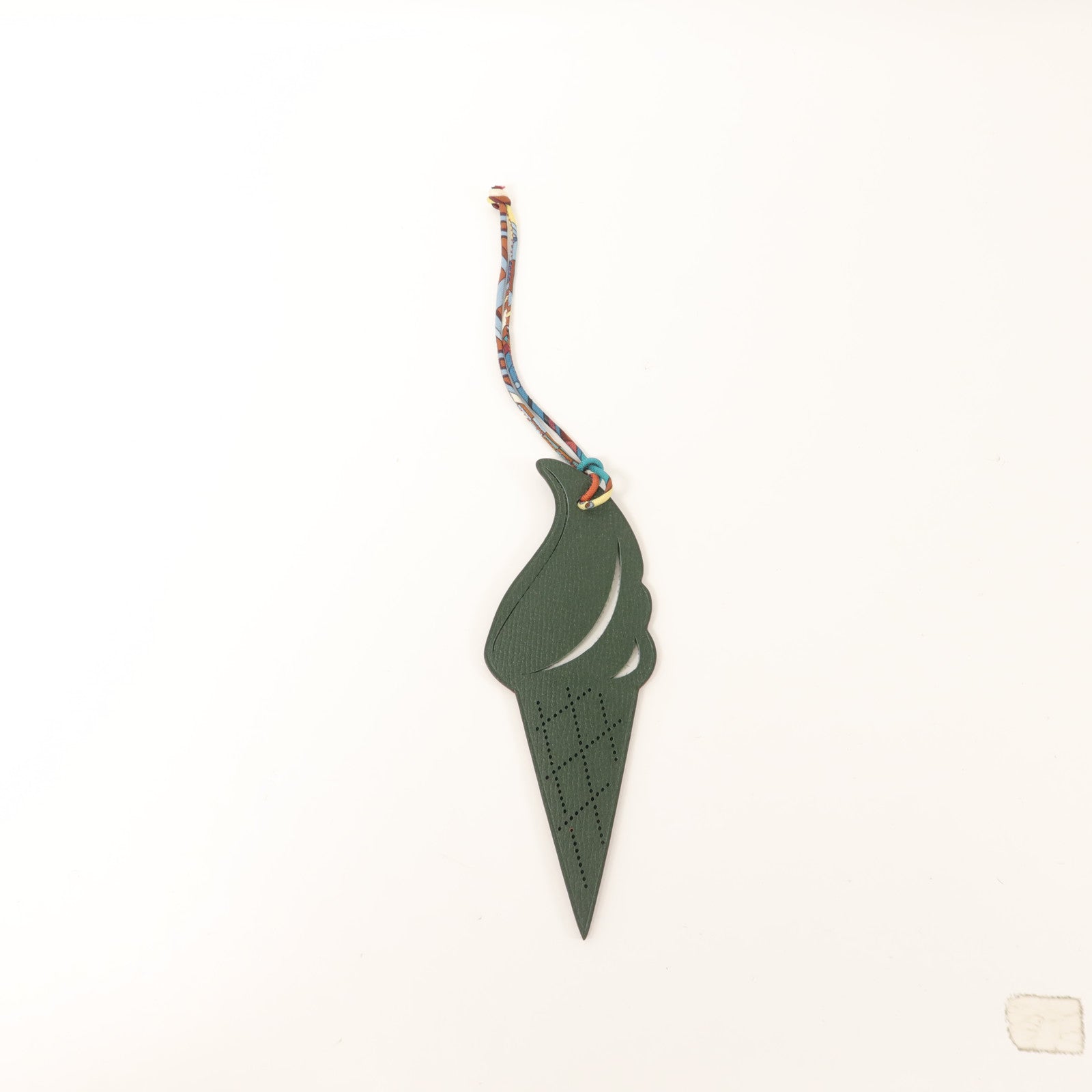 HERMES Epsom/Clemence皮革Petit H Ice Cream Cone掛飾