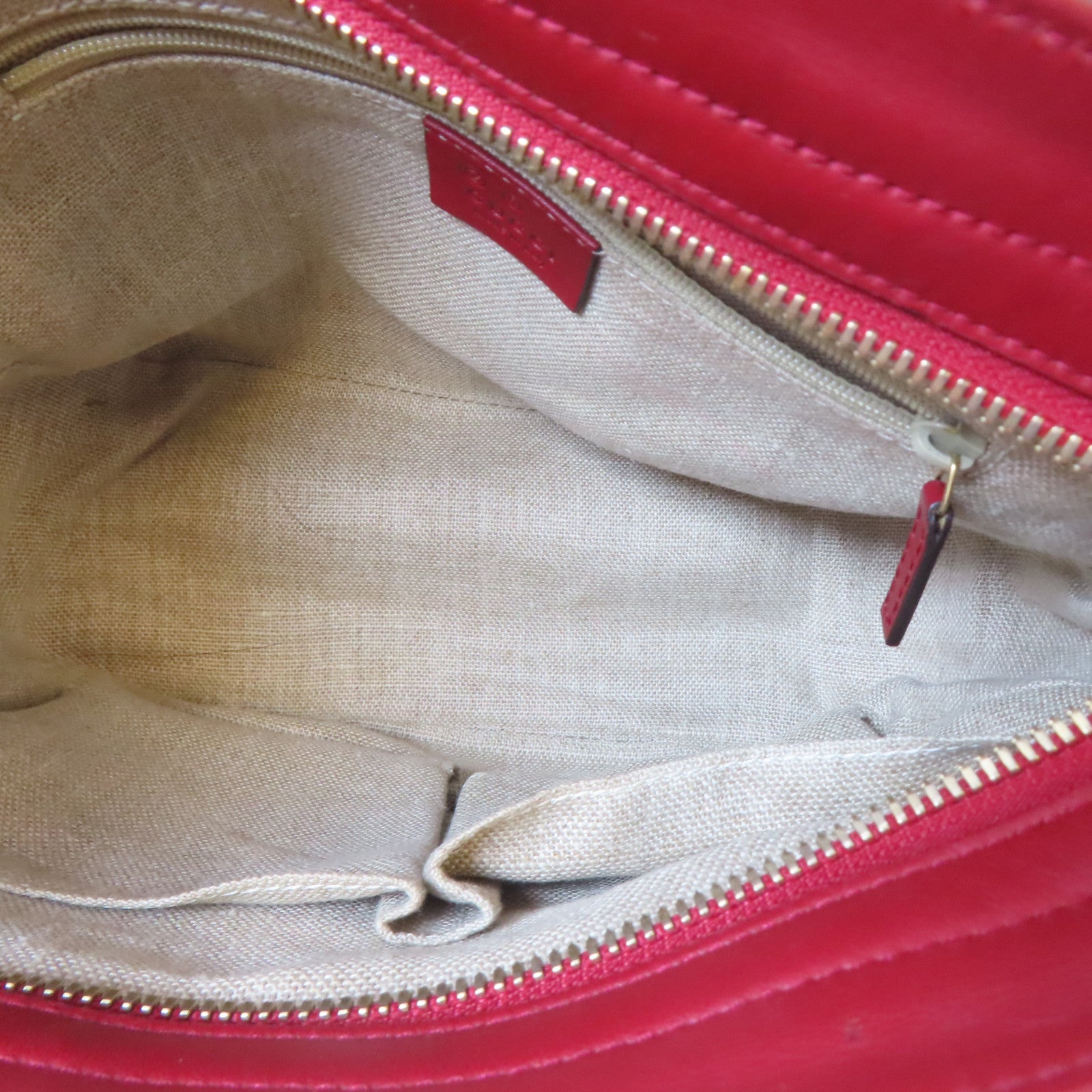 GUCCI 牛皮皮革Microguccissima 2 Way Bag金扣手挽肩背兩用袋紅色