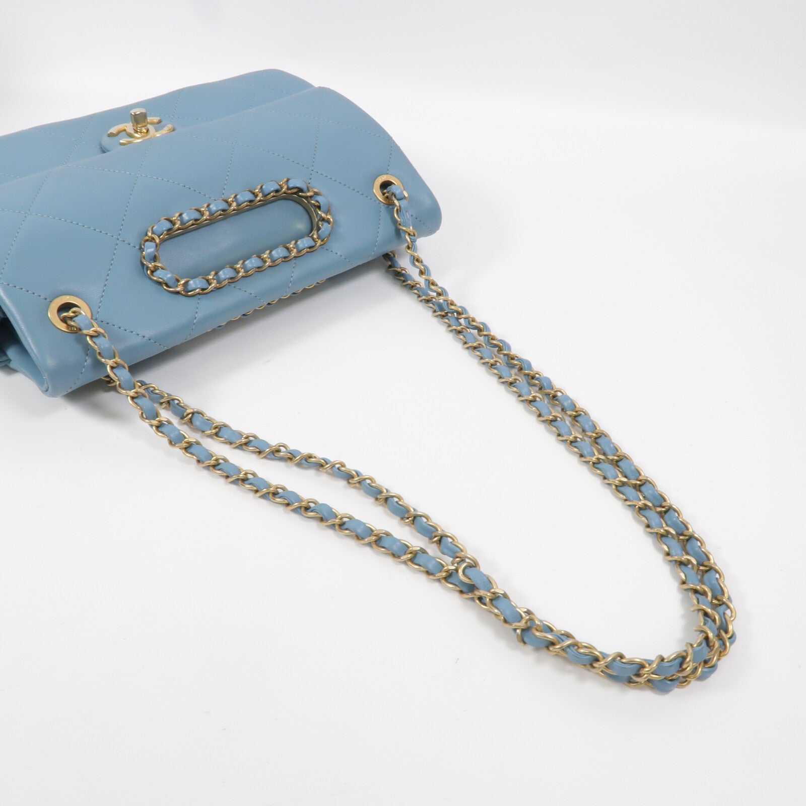 CHANEL 皮皮革Matelasse Chain Shoulder Bag鏈帶手挽肩背兩用袋