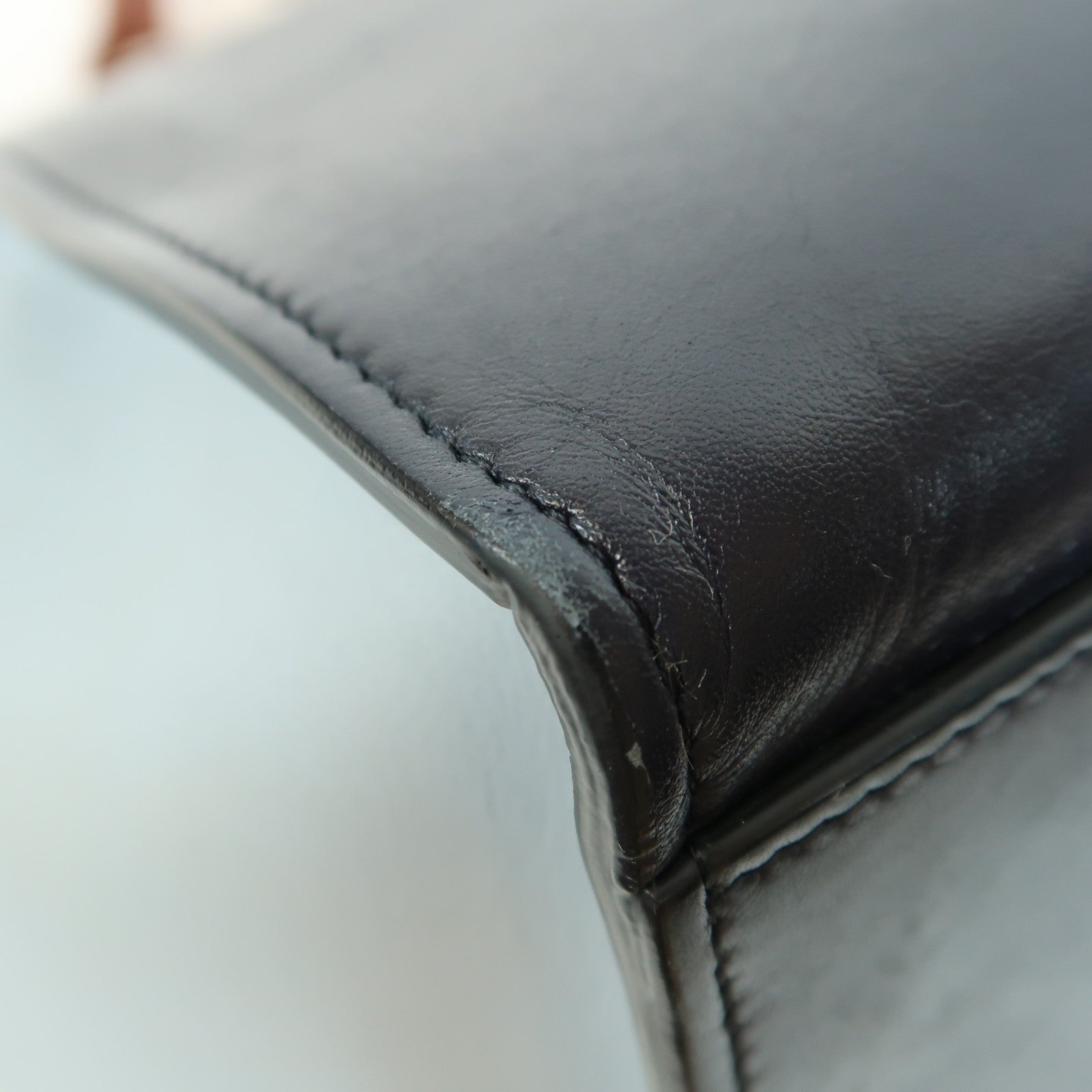 CELINE 牛皮皮革Trapeze銀扣手挽肩背兩用袋