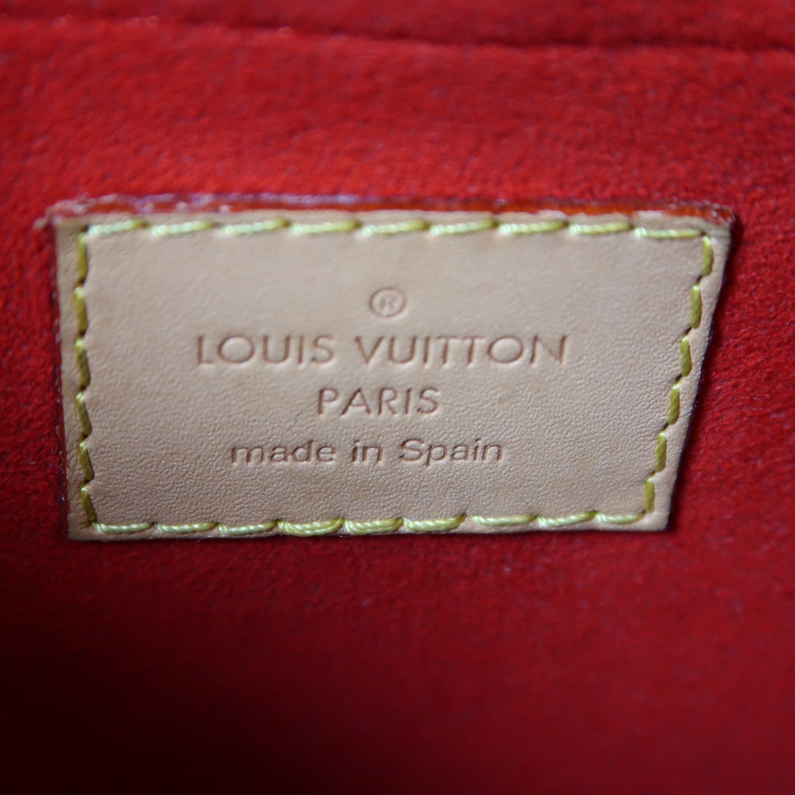 LOUIS VUITTON Monogram Pallas BB金扣手挽肩背兩用袋啡色/紅色