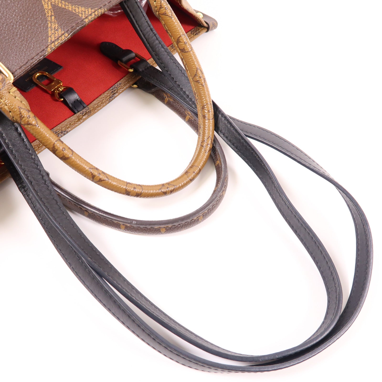 LOUIS VUITTON Monogram Giant On The Go MM金扣手挽肩背兩用袋