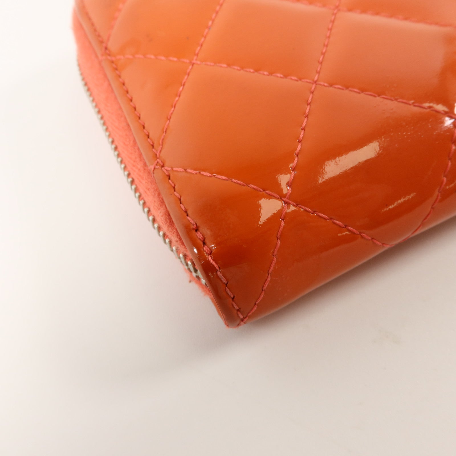 CHANEL 漆皮皮革Long Round Wallet長錢包