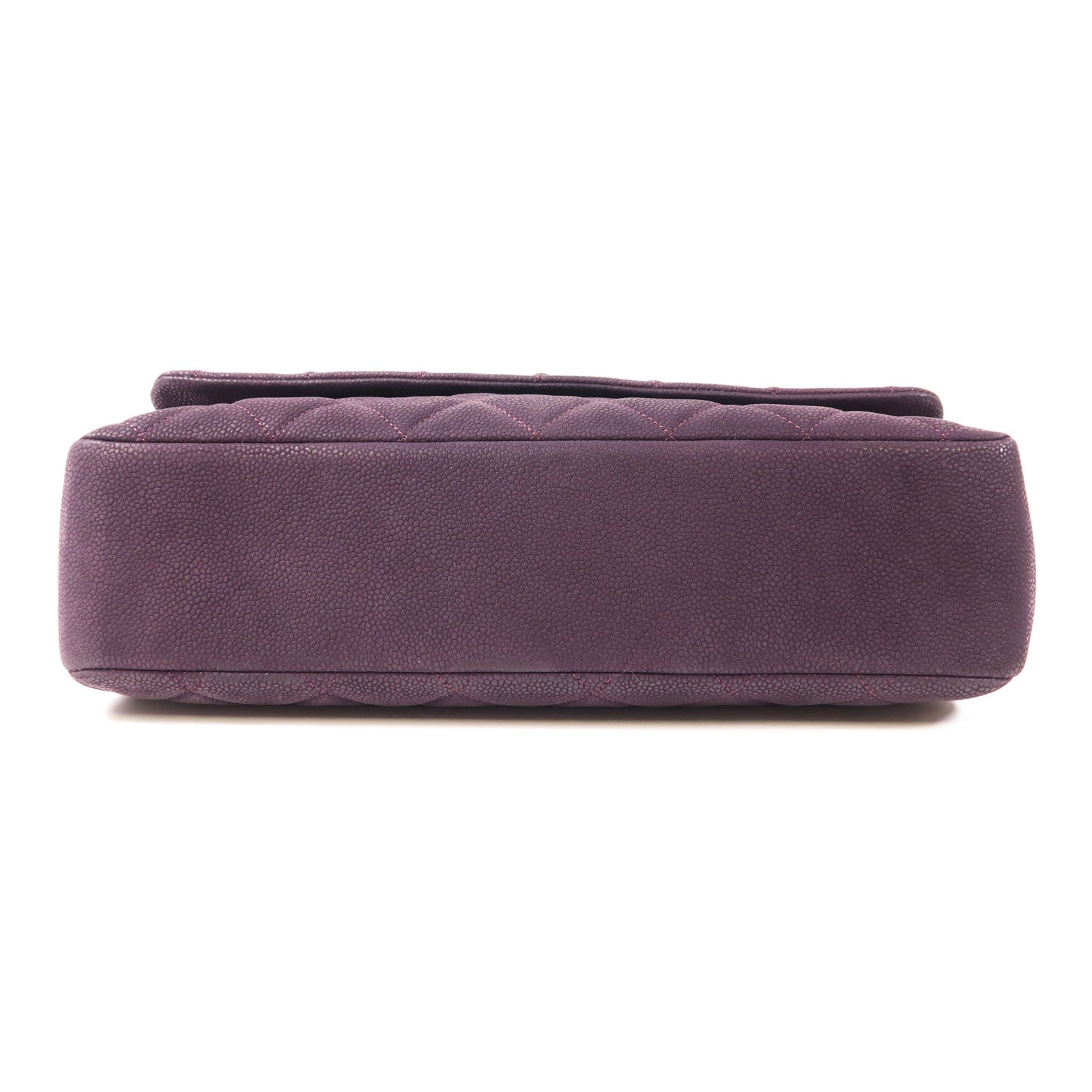 CHANEL CC SHW Chain Shouder Bag Calfskin Leather Purple