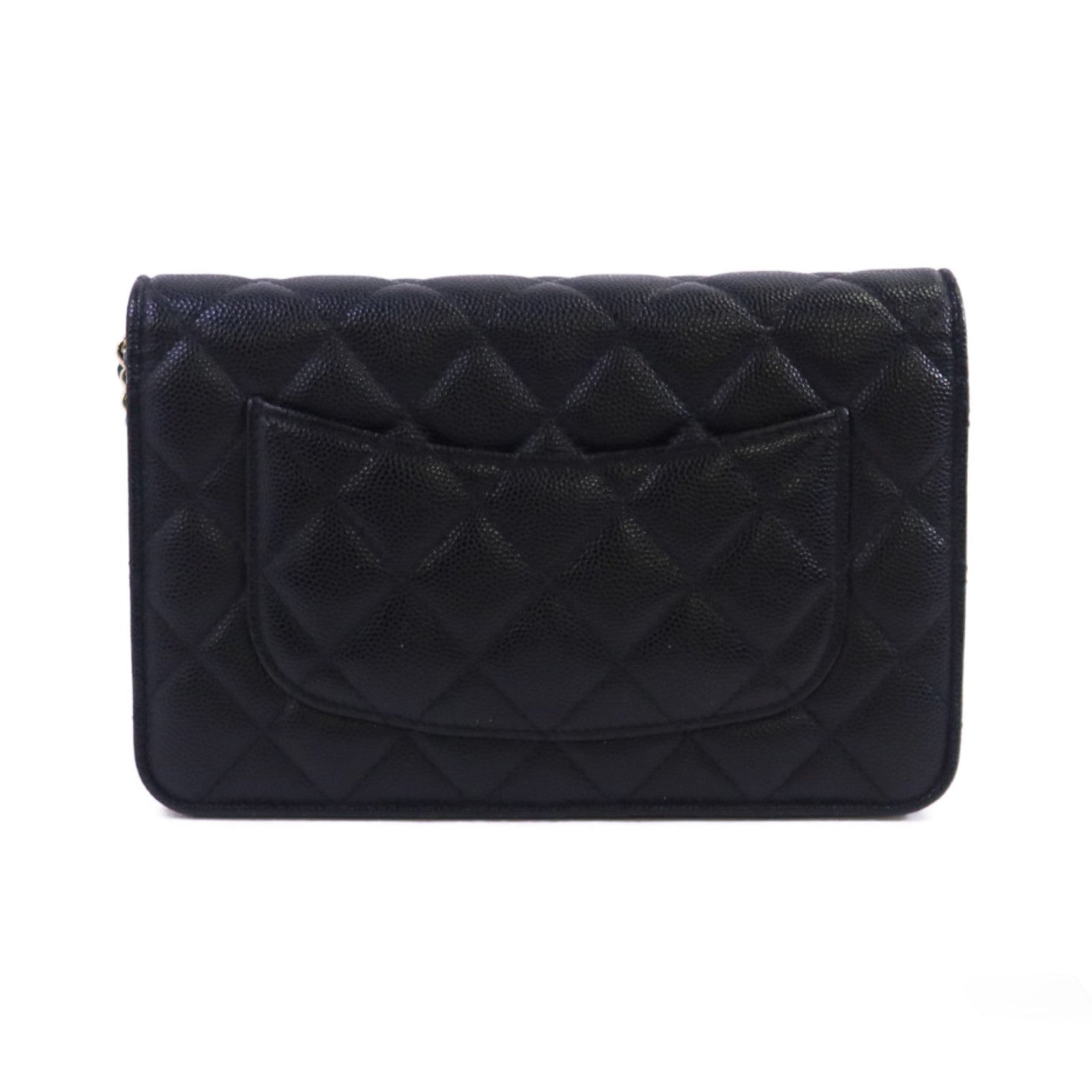 CHANEL 牛皮皮革WOC Wallet On Chain金扣鏈帶肩背袋