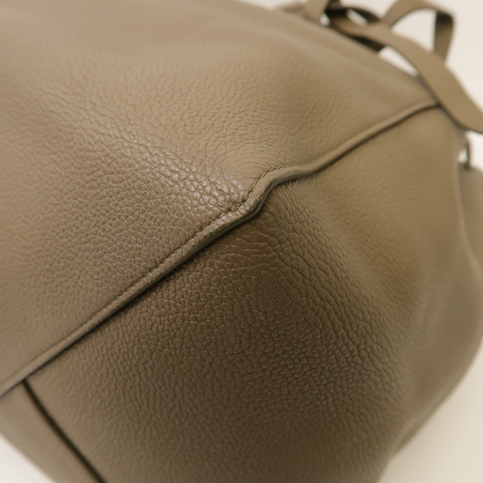 CELINE 牛皮皮革Shoulder Bag金扣肩背袋灰色