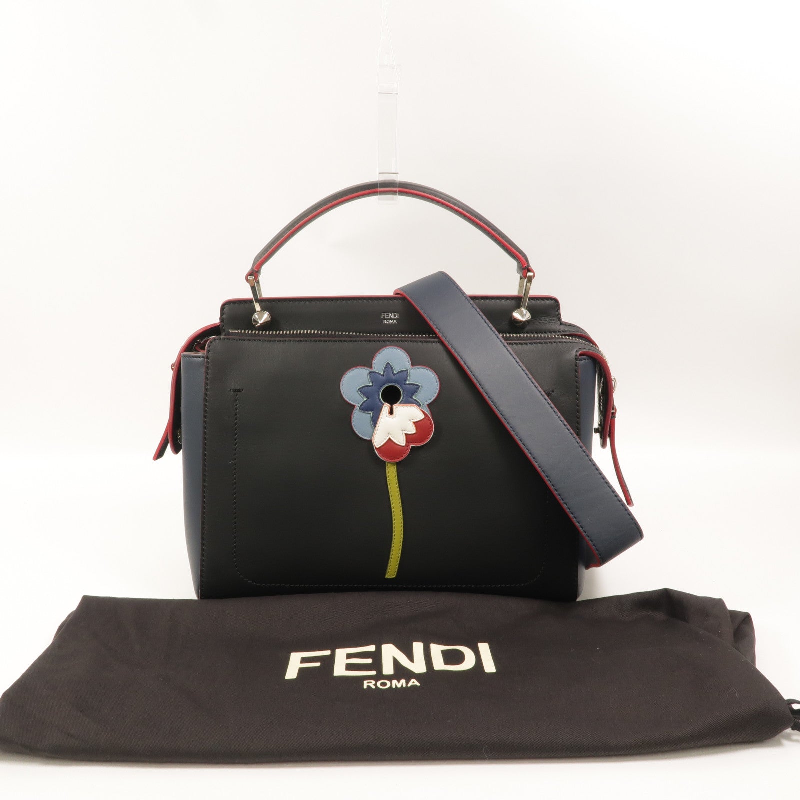 FENDI 牛皮皮革Dotcom手挽肩背兩用袋