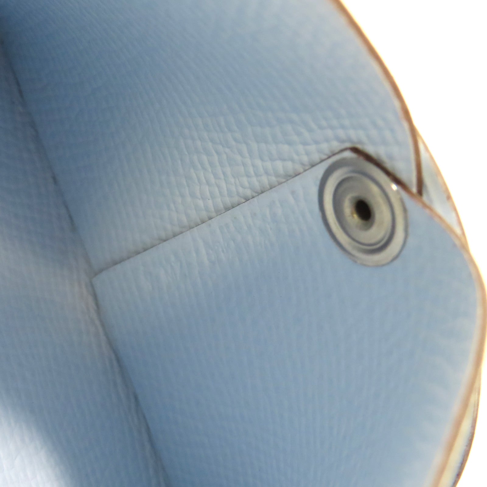 HERMES 【激減優惠】Epsom皮革Bastia Coin Purse銀扣零錢包Bleu Brume霧霾藍