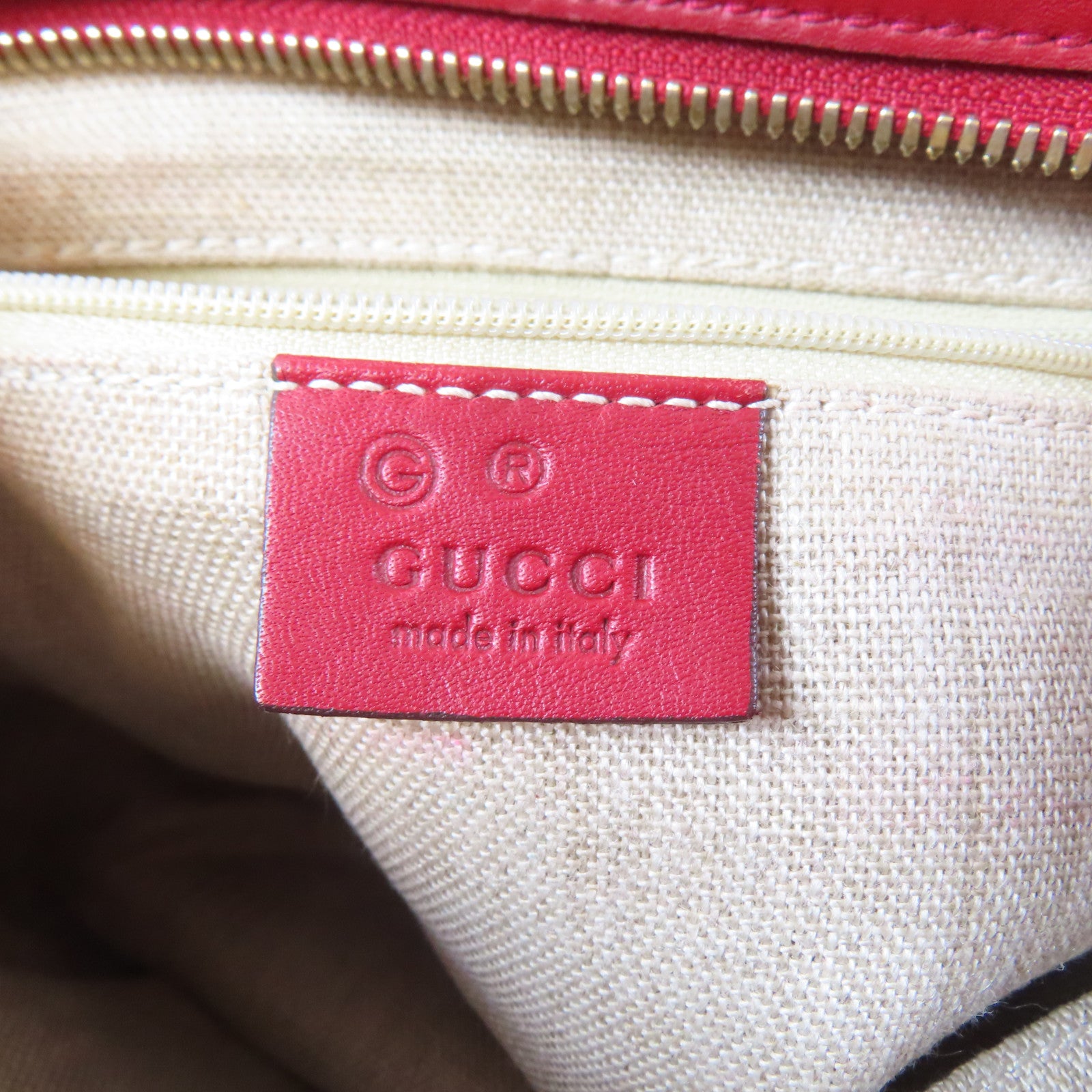 GUCCI 牛皮皮革Microguccissima 2 Way Bag金扣手挽肩背兩用袋紅色