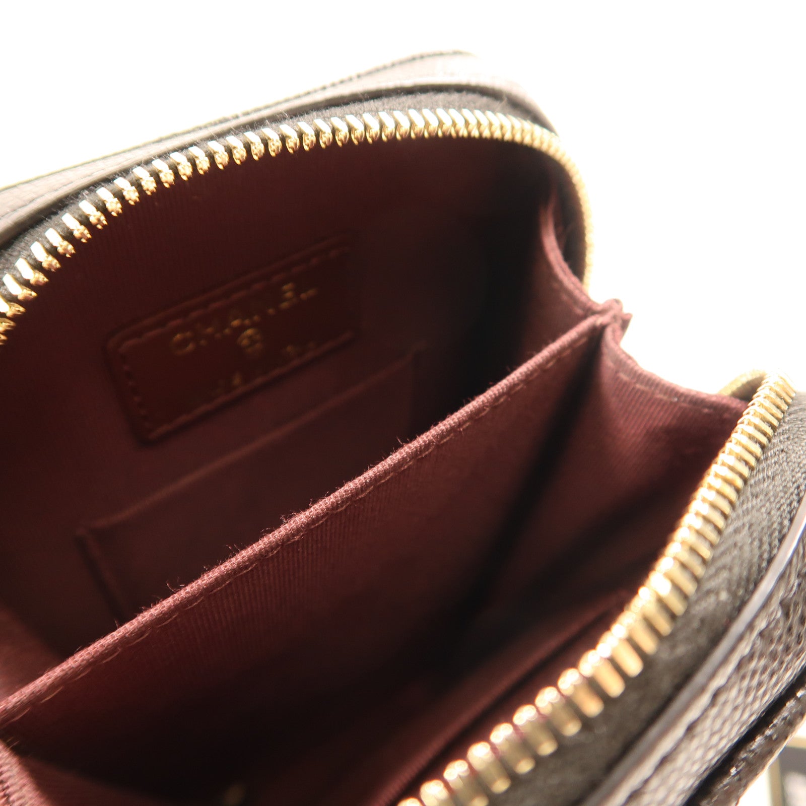 CHANEL 牛皮皮革Chain Shoulder金扣鏈帶肩背袋黑色