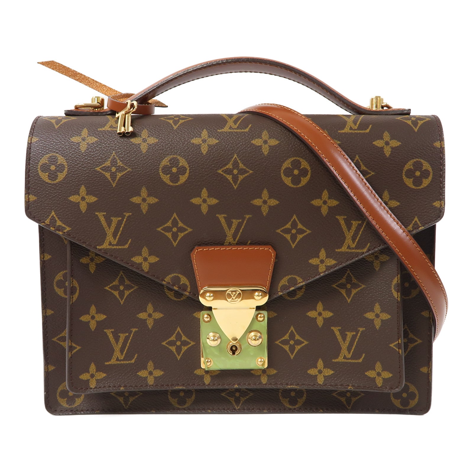 LOUIS VUITTON 【激減優惠】Monogram Monceau 26金扣手挽肩背兩用袋啡色