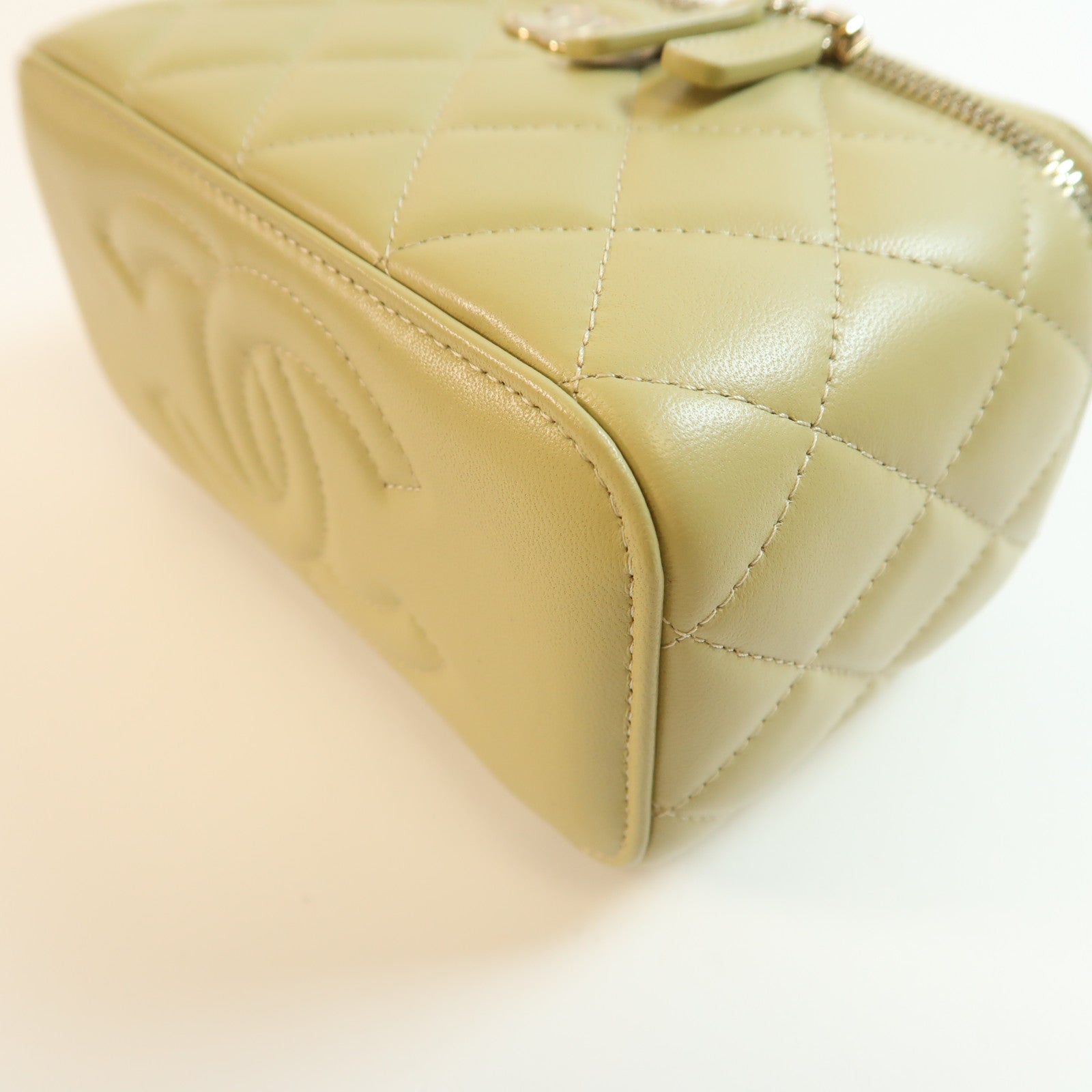 CHANEL 牛皮皮革Handle Vanity金扣手挽肩背兩用袋