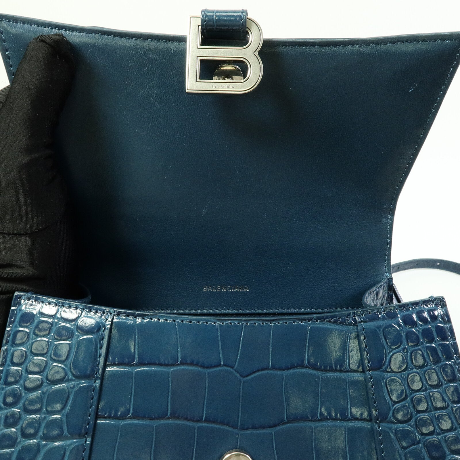 BALENCIAGA 牛皮皮革Hourglass Small手挽肩背兩用袋