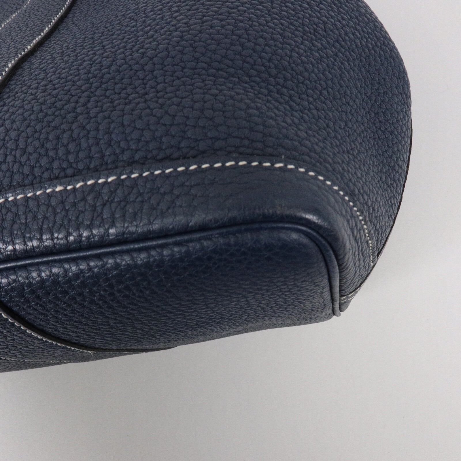 HERMES Negonda皮革Garden Party PM手挽袋Bleu de Prusse