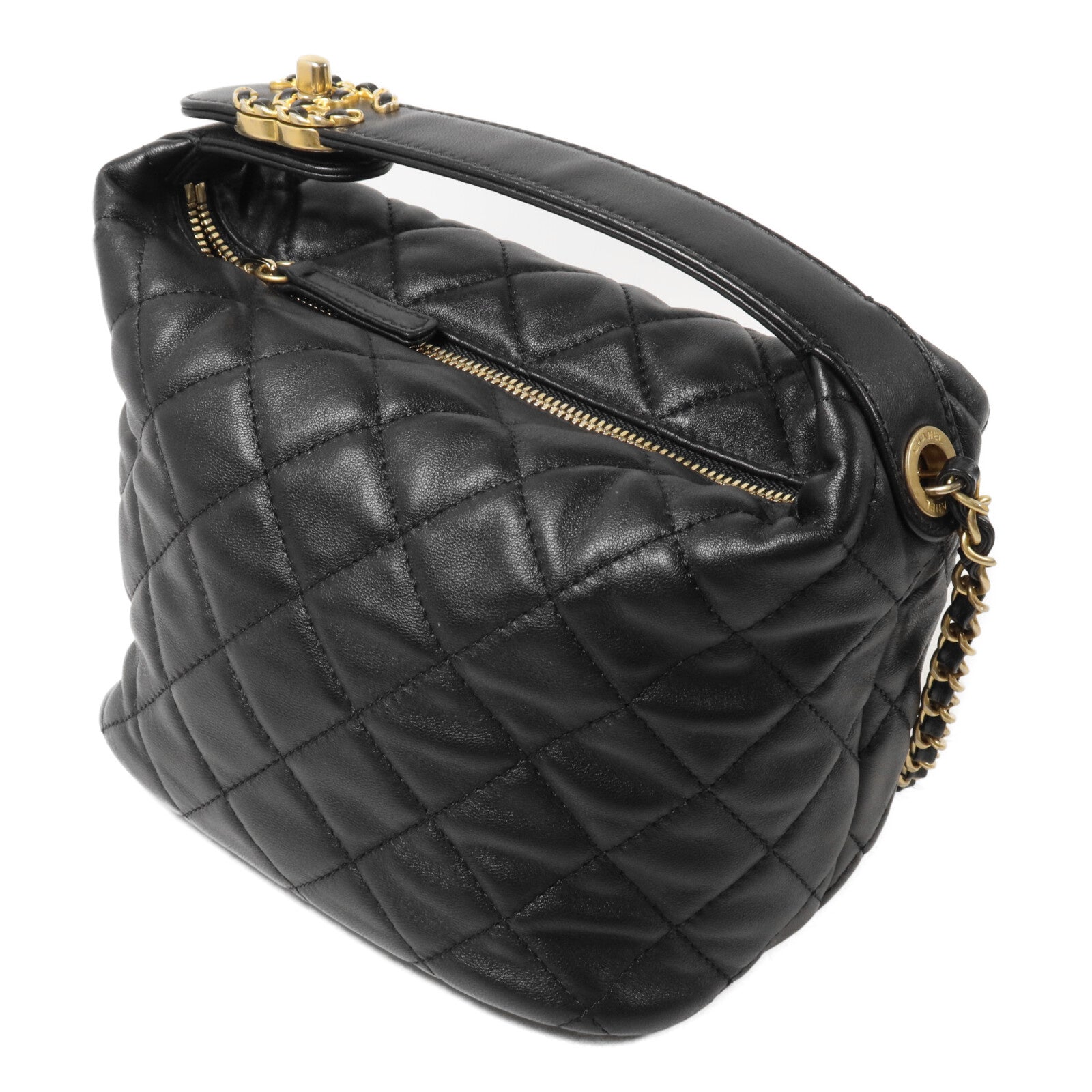 CHANEL 羊皮皮革19 Hobo Bag鏈帶手挽肩背兩用袋