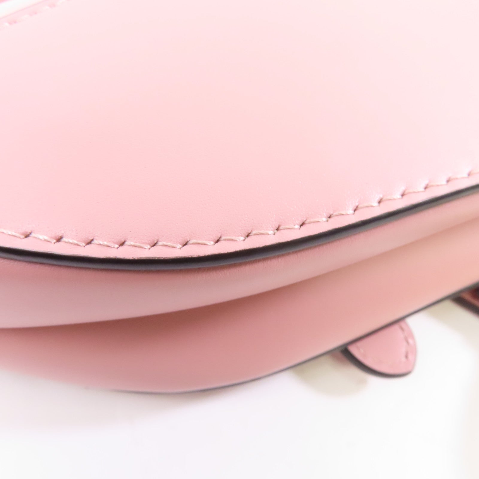 Dior 牛皮皮革Mini Saddle Bag金扣手挽肩背兩用袋粉紅色