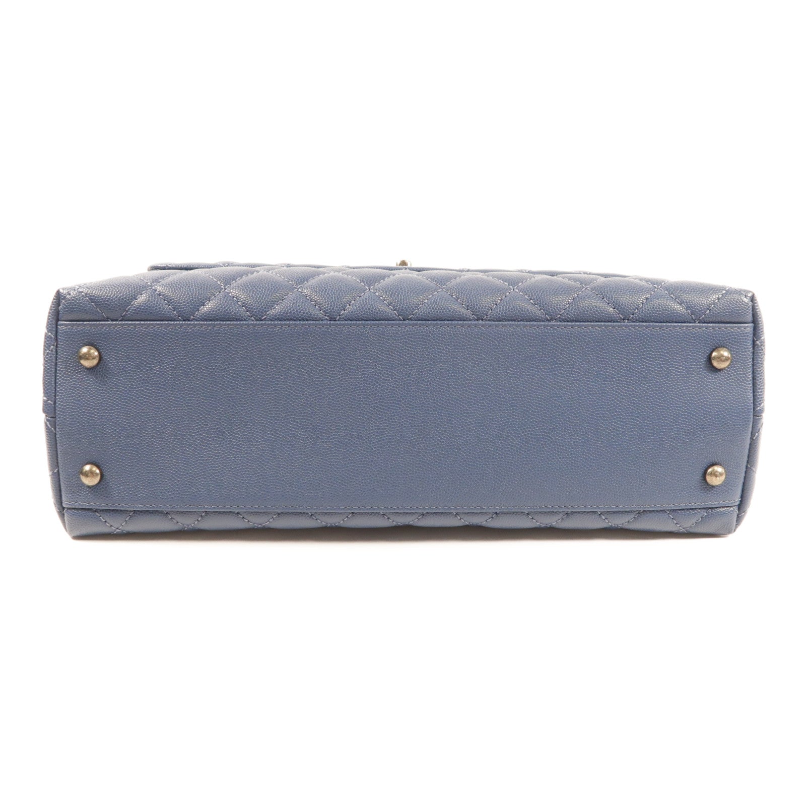 CHANEL 牛皮皮革Coco Handle銀扣鏈帶手挽肩背兩用袋