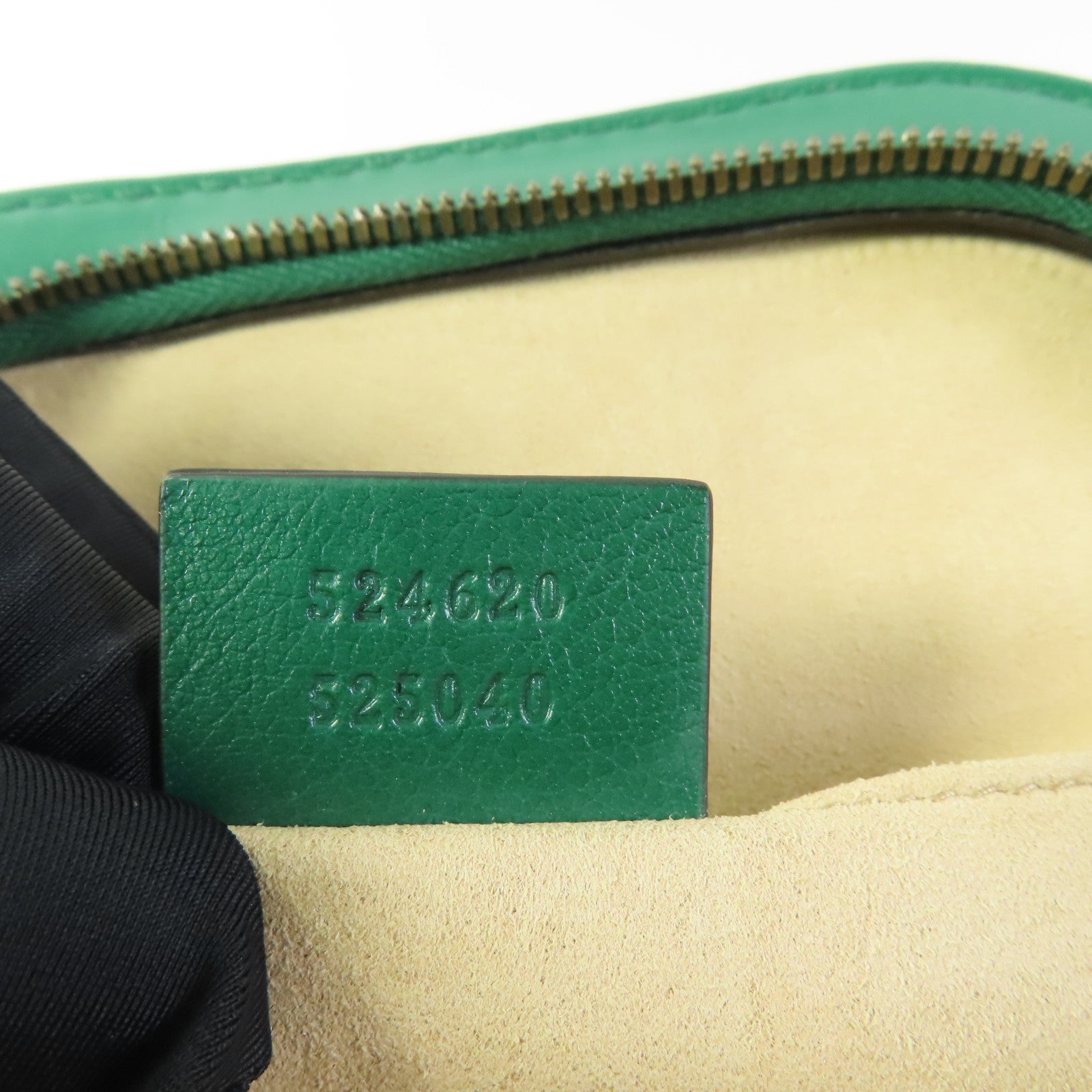 GUCCI GG Shoulder Bag 524620 Calfskin Leather Green