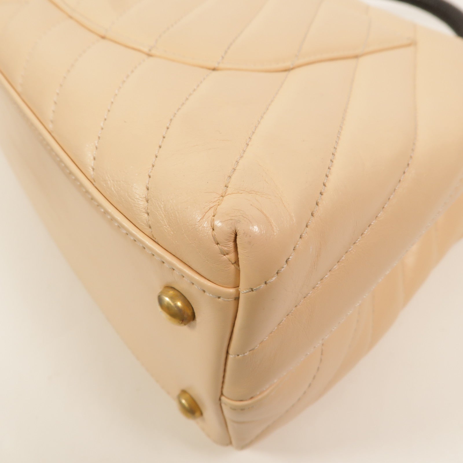 CHANEL 牛皮皮革Coco Handle Flap Bag鏈帶手挽肩背兩用袋