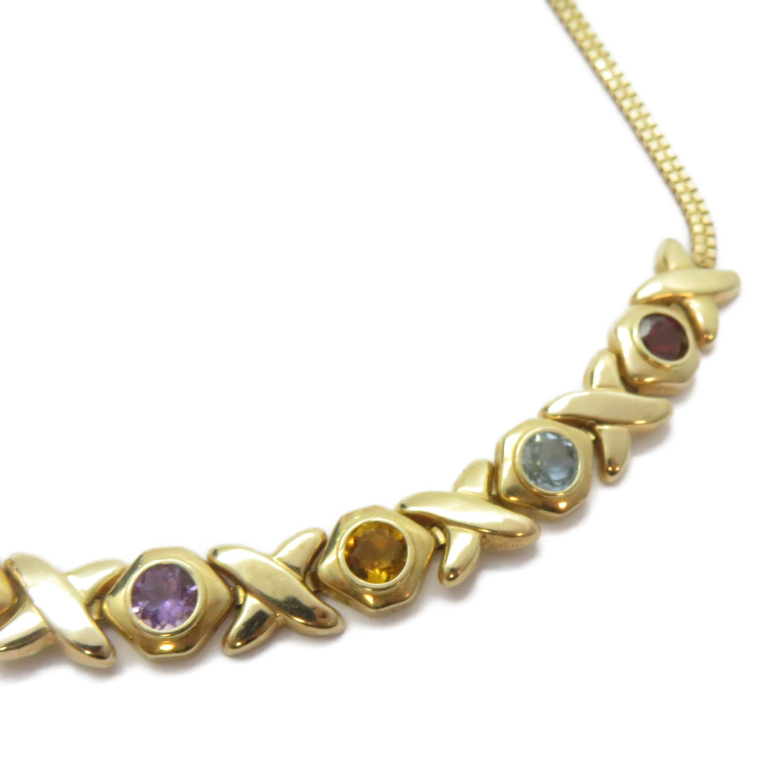 JEWELRY 14K黃金Color Stone Necklace彩色寶石項鍊