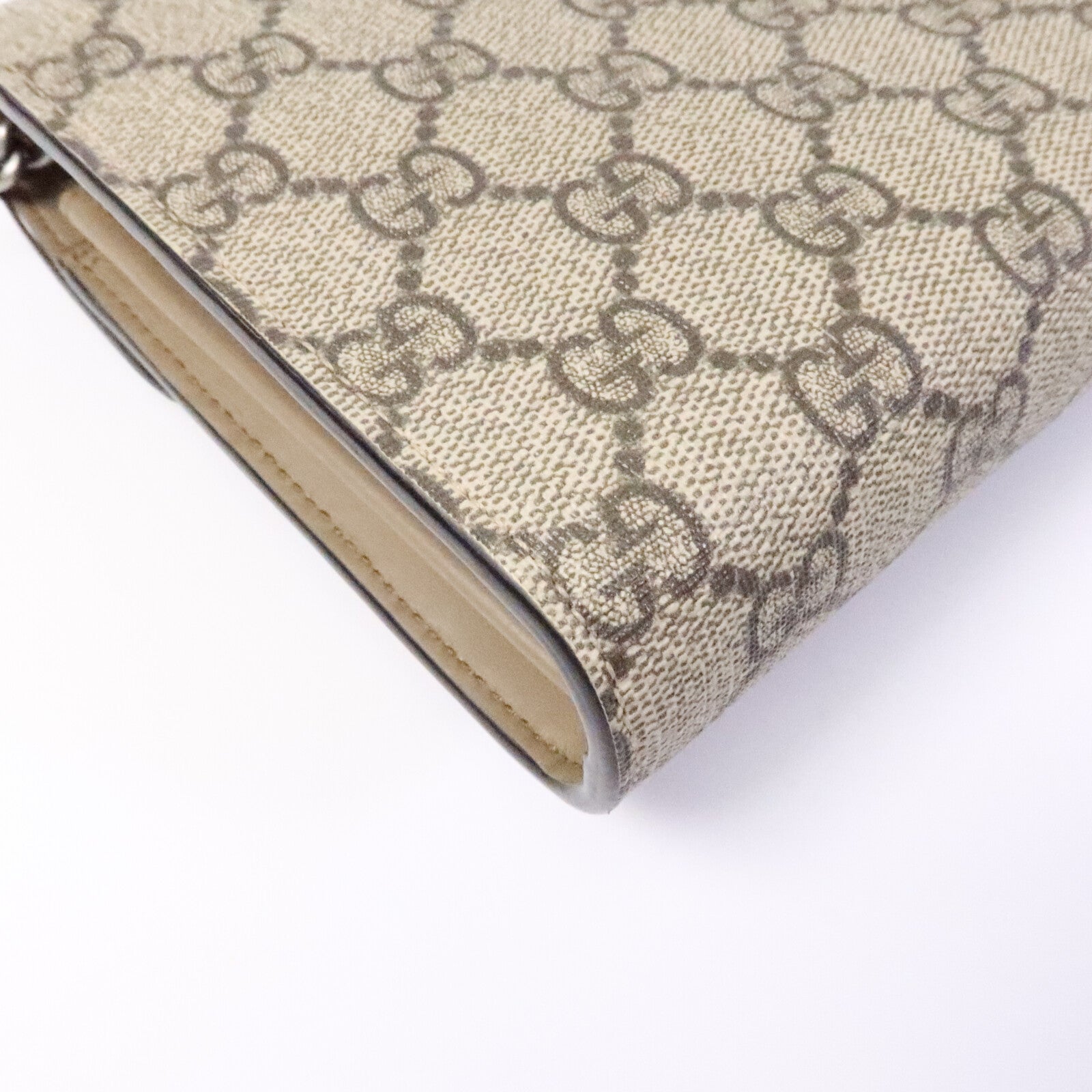 GUCCI 塗層帆布Dionysus Wallet On Chain鏈帶肩背袋