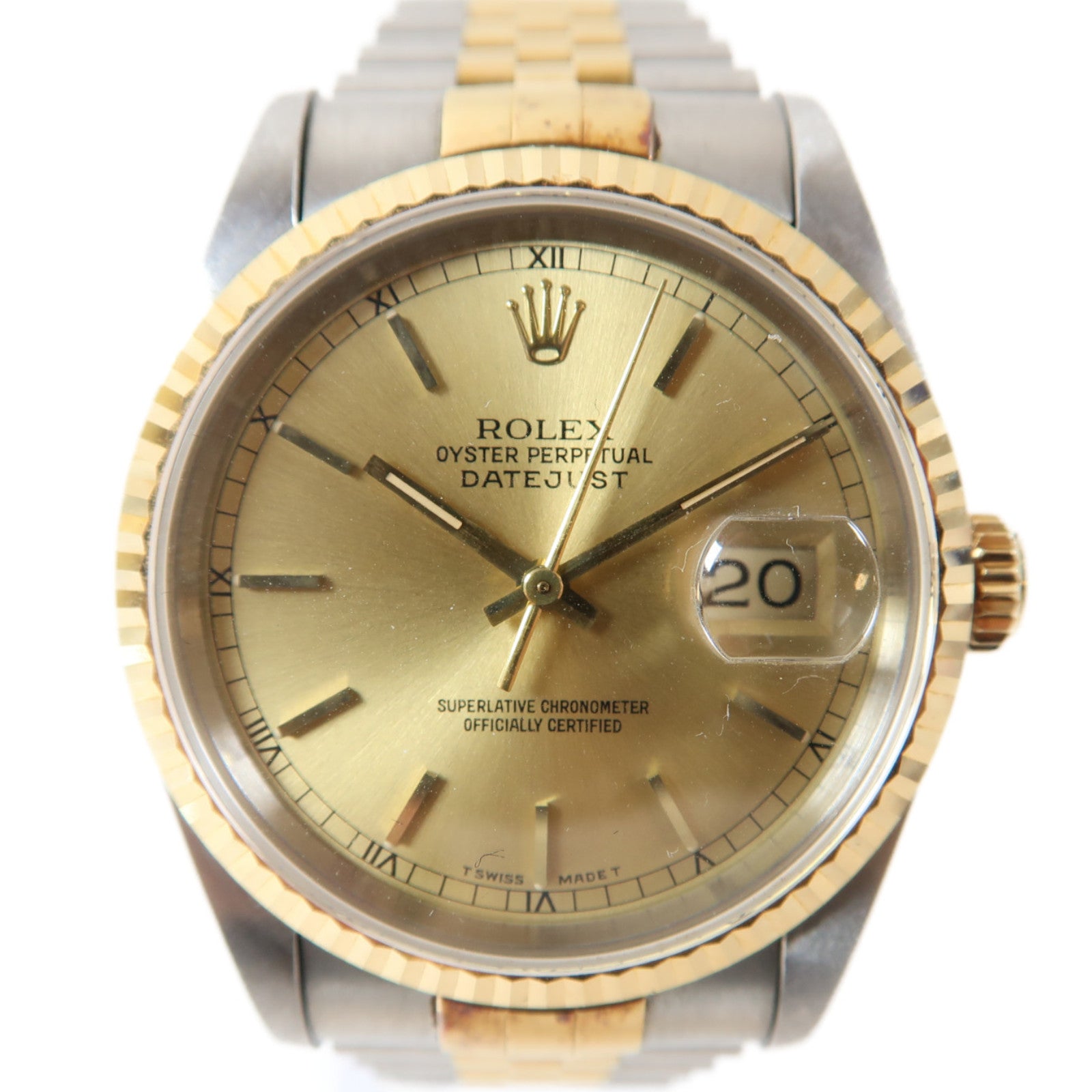 ROLEX Datejust 36 18K黃金/不鏽鋼手錶自動機芯金色